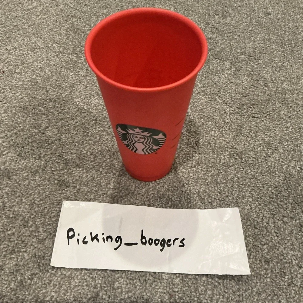 Starbucks Reusable Cold‎ Cups With One Lid, Lot Of 9! 24oz